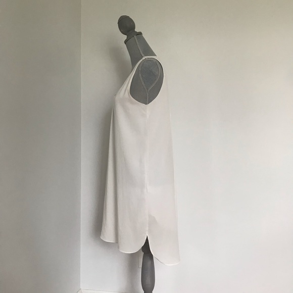 White Chiffon Style Shift Dress - Picture 3 of 5